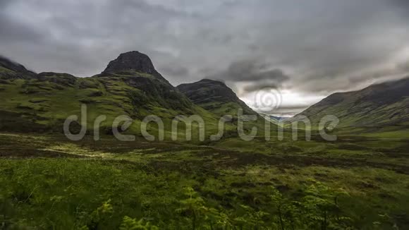 美丽的苏格兰自然风景4K时间推移视频的预览图
