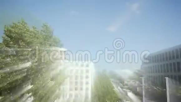 在巴黎上空的红外辐射光束时间流逝快速运动视野视频的预览图