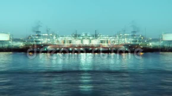 汉堡港数字复合材料工业炼油厂视频的预览图