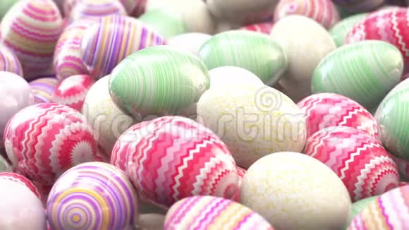 复活节彩蛋快乐复活节背景视频的预览图