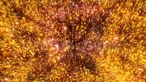 黄红色爆炸性粒子视频的预览图