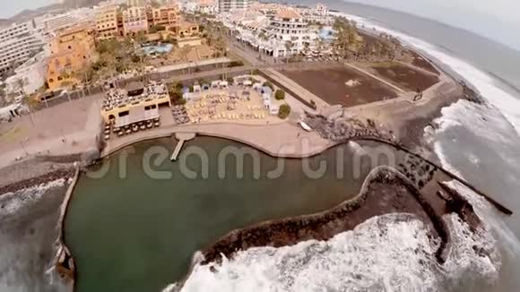 美丽的海景和特内里费酒店西班牙加那利群岛最佳假期概念视频的预览图