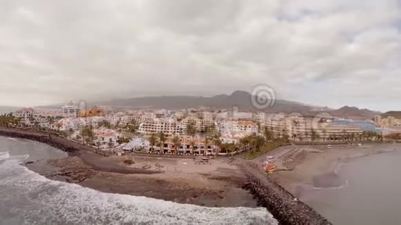 美丽的海景和特内里费酒店西班牙加那利群岛最佳假期概念视频的预览图
