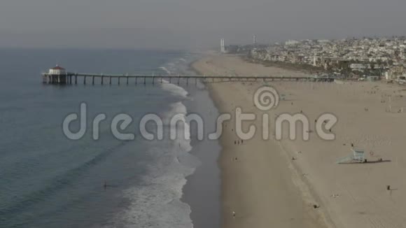 爱海滩浪人加州洛杉矶码头水阳光蓝天视频的预览图