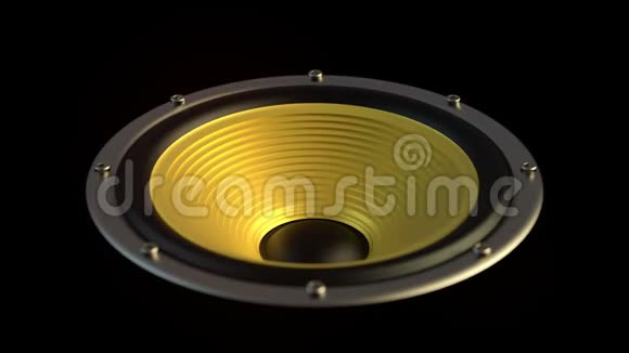 带黄膜的独立音频扬声器循环现代音乐视频的预览图