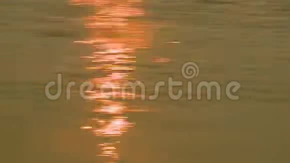 太阳在快速流动的水中的反射视频的预览图
