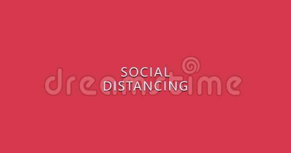 社会距离冠状病毒标志动画视频的预览图
