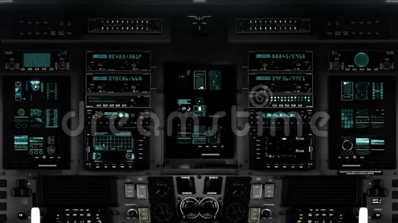 未来式控制室仪表板上视频的预览图