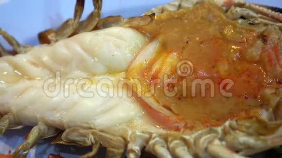 大型烤架河大虾泰国豪华海鲜视频的预览图
