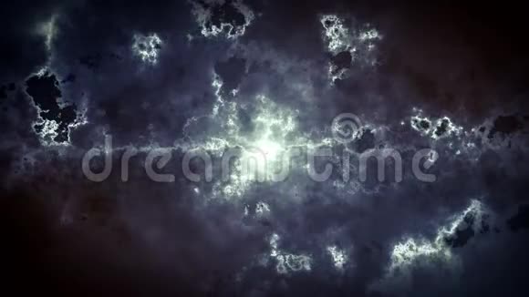 背景动画3D渲染用光线移动的电影乌云视频的预览图