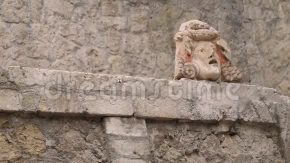 罗马兵马俑剧院面具海西兰姆的古董艺术视频的预览图