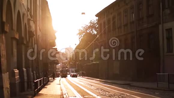 街道背景日落视频的预览图