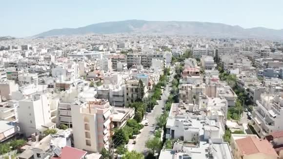 希腊雅典城市的空中大镜头视频的预览图