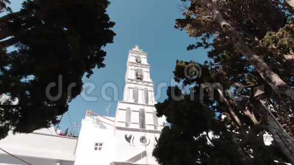 蒂诺斯岛东正教的正面景观希腊视频的预览图