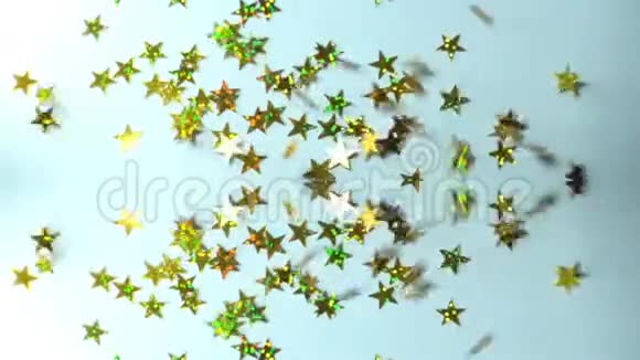 金色的星星落在表面视频的预览图