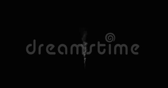 吸烟活动烟雾对黑色背景的影响4K视频视频的预览图