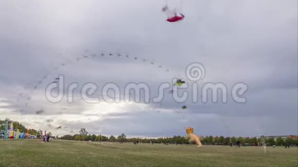 德国汉诺威的风筝节时光流逝视频的预览图