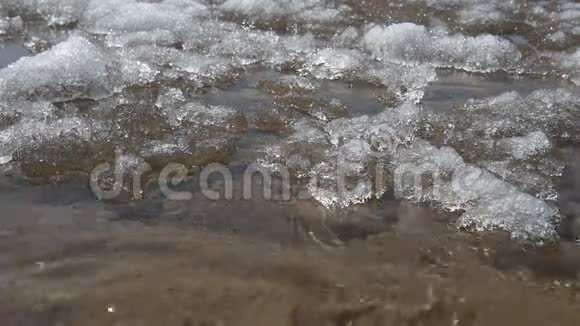 冰融化在河上视频的预览图