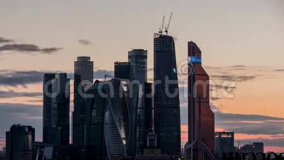 莫斯科国际巴士城日落时间视频的预览图