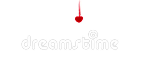 白色背景上的红色墨水3D渲染与卢马哑光16视频的预览图