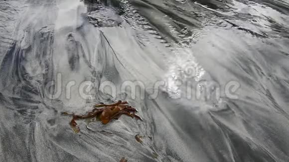 挪威海滩上的小溪视频的预览图
