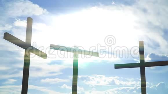 穿过太阳基督教和天主教的象征视频的预览图