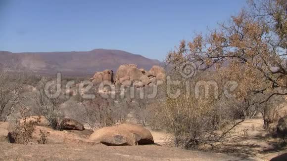 干燥的Erongo山脉景观纳米比亚视频的预览图