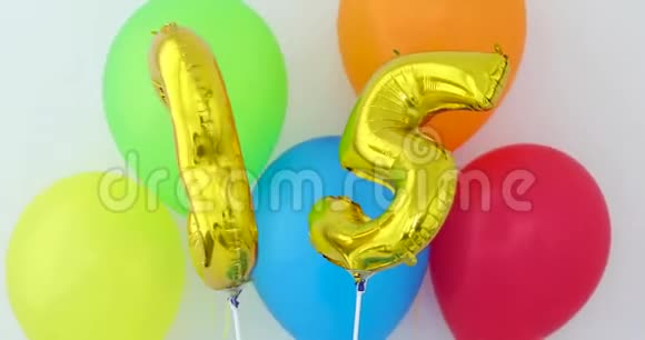 彩色金箔35号庆祝气球视频的预览图