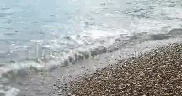 亚得里亚海上有小石子的海滩视频的预览图