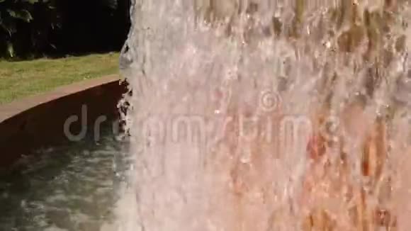 巴塞罗那加泰罗尼亚广场喷泉景观水的概念慢镜头视频的预览图