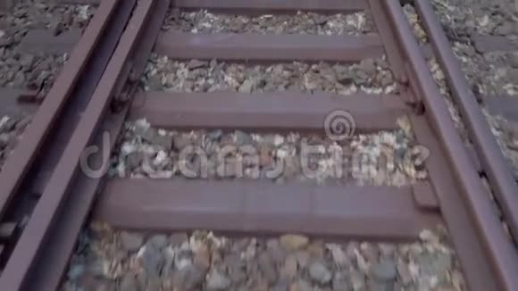 铁路概念铁轨的特写视频的预览图