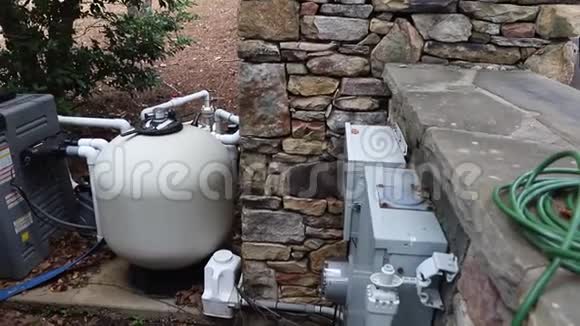 游泳池水泵和过滤设备视频的预览图