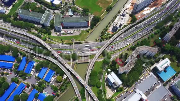 郑州市区一个巨大的天桥路口路口道路桥梁等网络全景视频的预览图