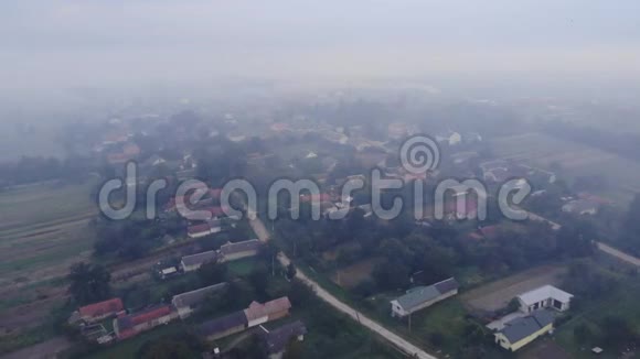 大气污染现场焚烧杂草冒烟破坏环境乌克兰秋天农村视频的预览图