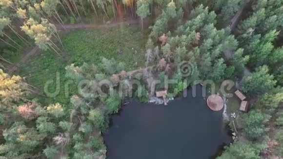 森林中央的一个湖视频的预览图
