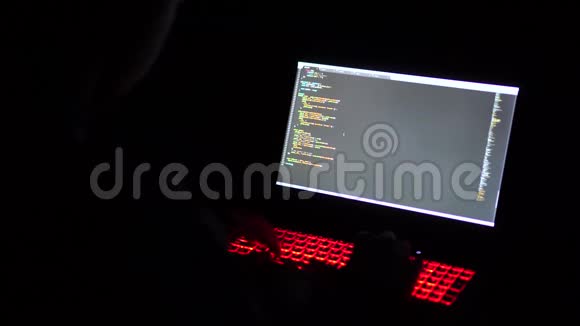 晚上在黑暗中编程视频的预览图