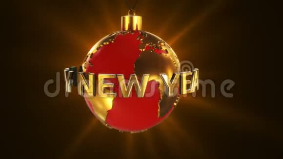 圣诞红蓝地球循环视频的预览图