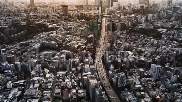 大都会高速公路的时间间隔日本东京3石布雅线及城市视频的预览图