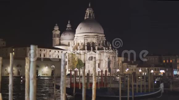 威尼斯圣母玛利亚夜景视频的预览图