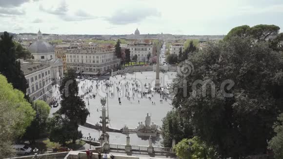 意大利罗马2019年4月10日罗马人民广场意大利罗马视频的预览图