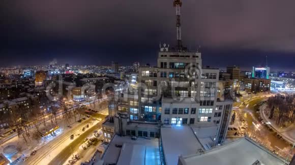 国家工业大厦工业宫或福音冬夜时光视频的预览图