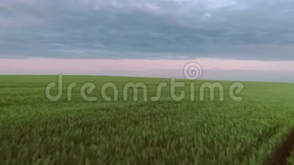 粮田的钻孔机农业农耕理念空中观景台视频的预览图