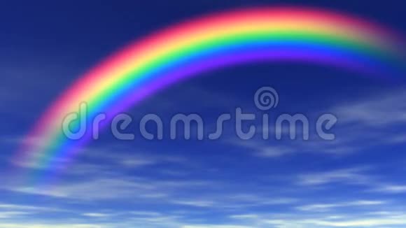 彩虹和蓝天视频的预览图