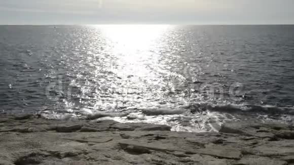 卡普海岸在阳光明媚的冬日视频的预览图