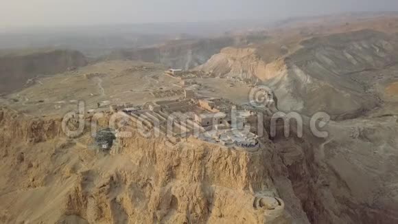 最高视野Masada遗迹和堡垒的一部分视频的预览图