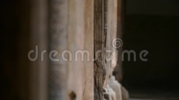 木柱历史古柱建筑结构的一部分视频的预览图