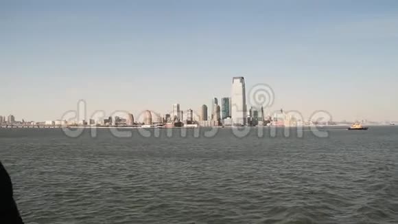 纽约市曼哈顿天际线全景视频的预览图