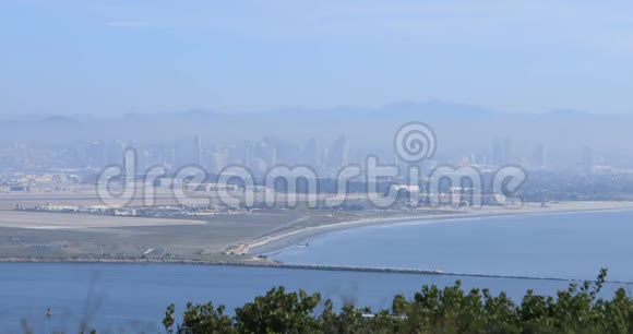 圣地亚哥加州海港和天际线4K视频的预览图
