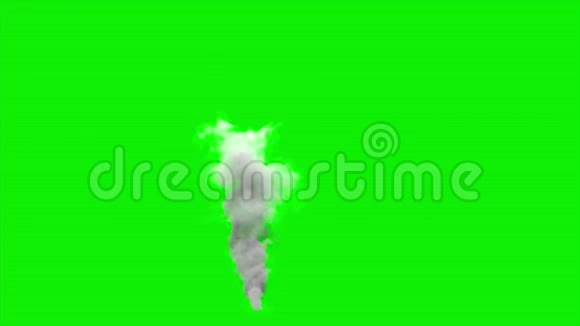 绿色背景下的白烟污染视频的预览图