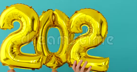 金箔号2020庆祝气球视频的预览图